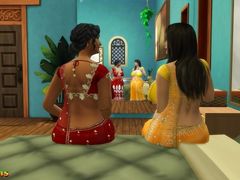 Hindi Version - Lesbian aunty Manju strap-on fuck Lakshmi - Wickedwhims