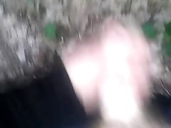 Horny Teen beating his dick hard in a forest in Lithuanian