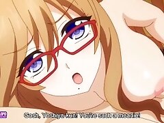 Busty glasses babe gets her doggystyle position with her lover  Anime Hentai 1080p