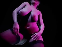 Thick Cougar Shaking Her Ass to Music  3D Porn