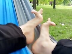 Funny acrobatic feet - fetish foot female
