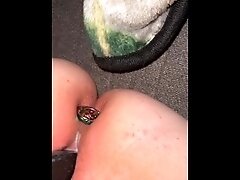 Rabbit vibrator in my pussy with a butt plug in