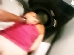 Big ass Latin MILF Step Mom looks so HOT while doing laundry! I had to fuck and cum at her face