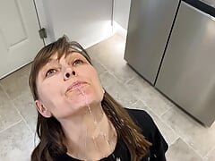 Slow motion mouth water fetish