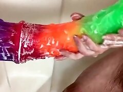 washing my massive rainbow cokc