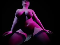 Thick Cougar Shaking Her Ass to Music - 3D Porn