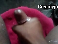 Playing with my creampie dick