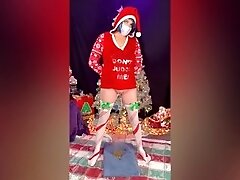 Step Mom Pees by the Christmas Tree
