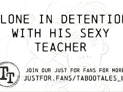 Erotic Audio MFM: Alone in detention with his sexy teacher