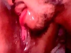 Ebony squirting while getting devoured