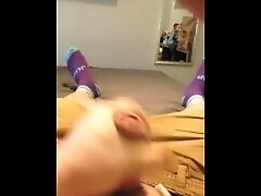 Secret Quick cum while wife playing Fortnite.