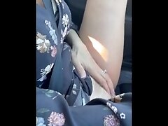 Lucie Helene Hot Slut Southern Wife in Car Public Orgasm