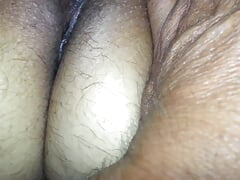 My wife goes crazy when I touch her big pussy