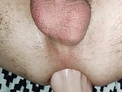 Wife plays with my ass, I love fisting and stretching