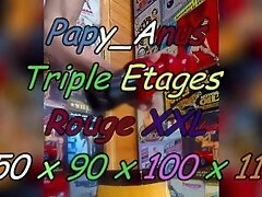 007_Papy_anus Triple étage Rouge XXL 450 x 90 x 100 x110