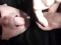 Self facial - swallowing my own sperm 1