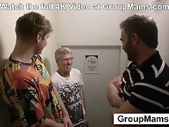 Virgin Stepson Fucked by GroupMams at the Local Bar