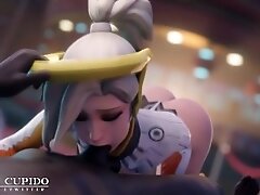 [Blacked] Mercy Sweet Blowjob BBC in the Park [Grand Cupido]( Overwatch )
