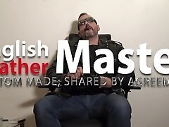 Leather Master extreme verbal nasty nullo fantasy while jerking uncut cock PREVIEW