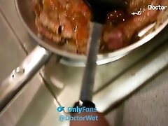 Cooking A Beefy Steak Dinner With My Beefy Fat Cock