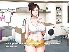 House Chores #13: Hot sex with my beautiful stepmother in the laundry room - Gameplay (HD)